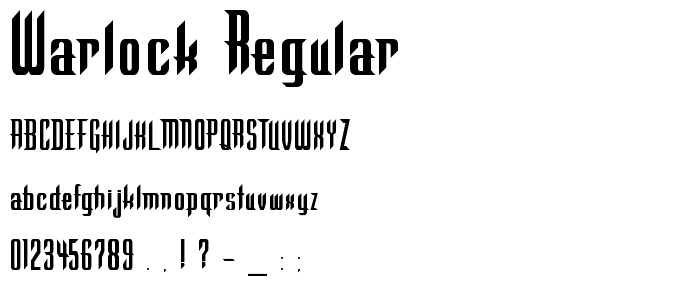 Warlock Regular font